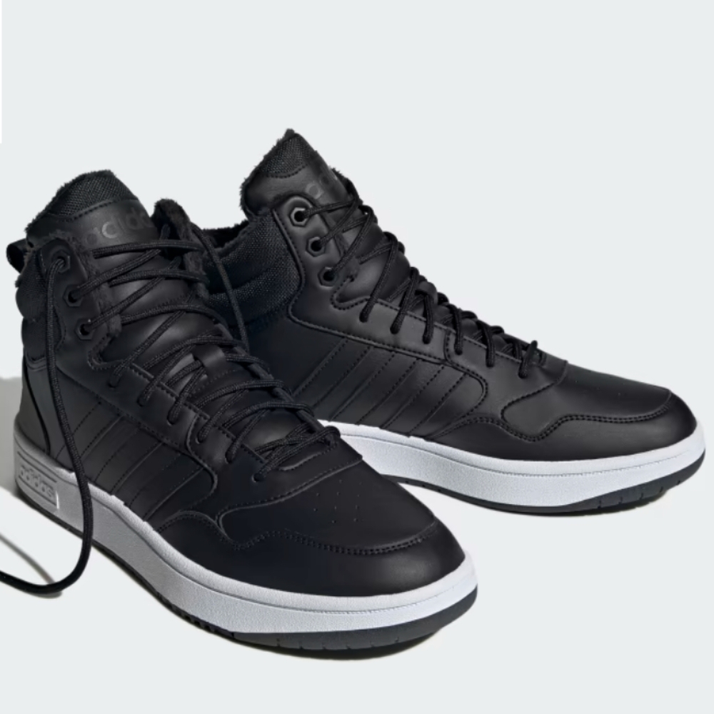 ADIDAS HOOPS 3.0 MID CLASSIC FUR LINING WINTERIZED SHOES  Size  8  New in box